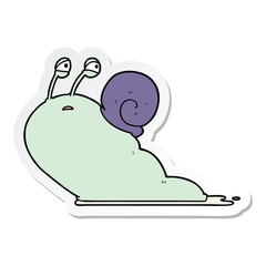 sticker of a cartoon slug