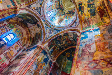 Fototapeta na wymiar Interior of Gelati Monastery near Kutaisi, Georgia