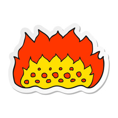 sticker of a cartoon flames