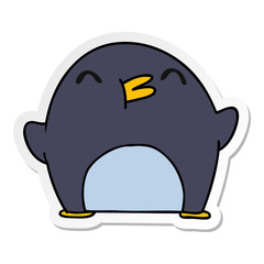 sticker cartoon cute kawaii happy penguin