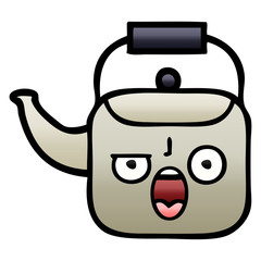 gradient shaded cartoon kettle