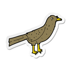 sticker of a cartoon bird