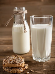 Glass of fresh milk