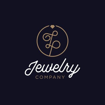 Jewelry Gold Letter Logo 