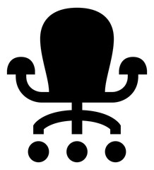 Office Desk Chair Vector Icon