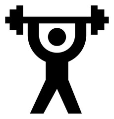 Weight Training Strength Vector Icon