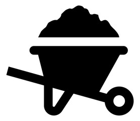 Wheelbarrow With Load Of Dirt