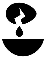 Break Egg Into Bowl Icon