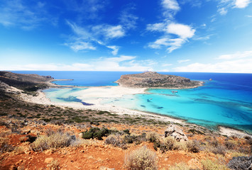 Fototapeta na wymiar Balos lagoon, Crete, Greece