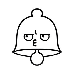 Fototapeta premium line drawing cartoon bell