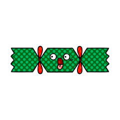 comic book style cartoon christmas cracker