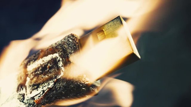 Abstract the concept of device connectivity. The plug with the wire on fire.