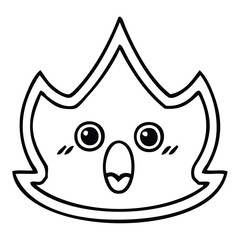 line drawing cartoon fire