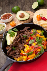 Beef Fajitas In Cast Iron Skillet