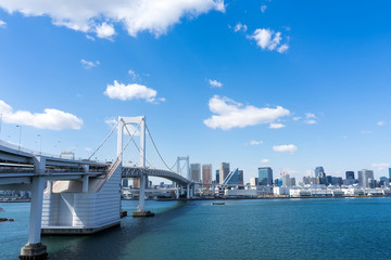 東京　レインボーブリッジの風景 view of tokyo rainbowbridge