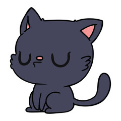 cartoon of cute kawaii cat