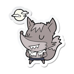 sticker of a cartoon werewolf