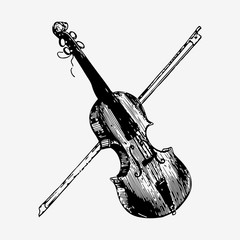 Vintage violin illustration © Rawpixel.com