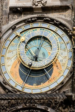Prague Town Hall Clock, also Prague orloj or Prague astronomical clock, Prazsky orloj, Prague, Czech Republic, Europe