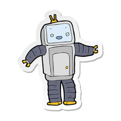 sticker of a cartoon robot