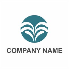 circle abstract leaf logo