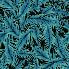 Tropical plant illustration pattern