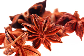 Anise isolation in the white background