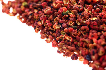 Chinese prickly ash on a white background