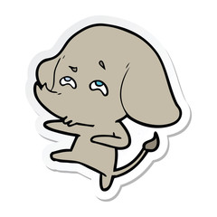 sticker of a cartoon elephant remembering