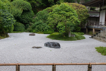 Japanese zen stone garden