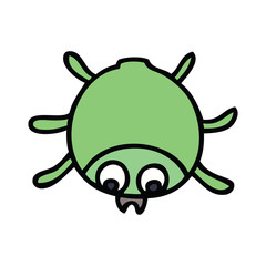 quirky hand drawn cartoon beetle