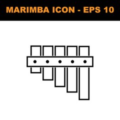 Simple Balafon icon in trendy flat style isolated on white background. Vector illustration.- vector. Marimba; Music Equipment