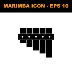 Simple Balafon icon in trendy flat style isolated on white background. Vector illustration.- vector. Marimba; Music Equipment