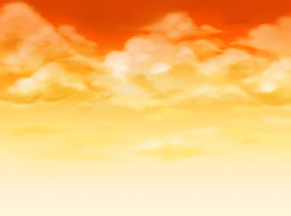 空_ Orange sky