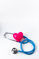 The Heart and stethoscope  background close up image..