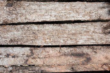 Fototapeta premium Wooden walkway, Natural materials and texture.