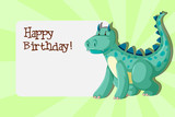 A dinosaurs on birthday template