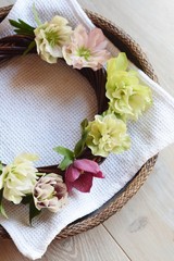 クリスマスローズのリネン