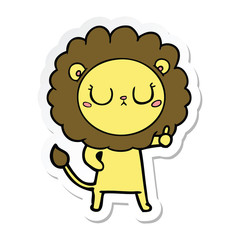 sticker of a cartoon lion