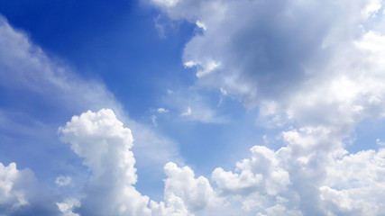 Naklejka na ściany i meble popular blue sky and white clouds wallpaper background