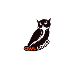 owl logo designs concept, night hunter logo designs template
