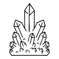 line drawing doodle of crystal gems