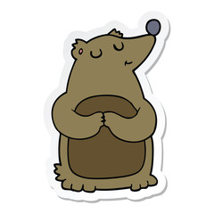 sticker of a cartoon bear