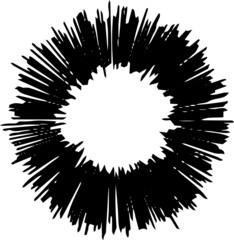 Rough sketch of dazzling light