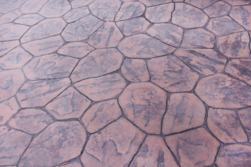 Decorative patterns nature of  seamless old brown stone sheet walkway for background or texture
