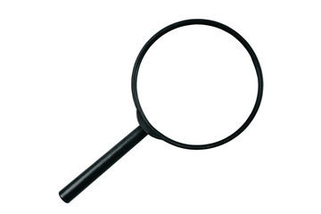 Magnifying glass isolated on the white background.
