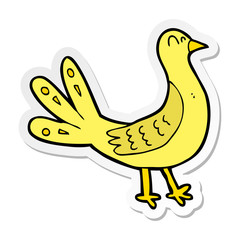 sticker of a cartoon bird
