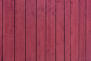 Closeup photo of painted red wooden wall texture
