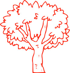 Warm Color Rough sketch of tree
