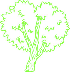 Green Rough sketch of tree